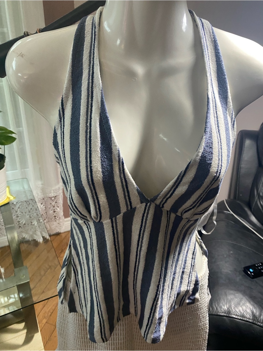 2 piece set Halter Tank Top mini skirt Sz XS-S - Picture 5 of 13